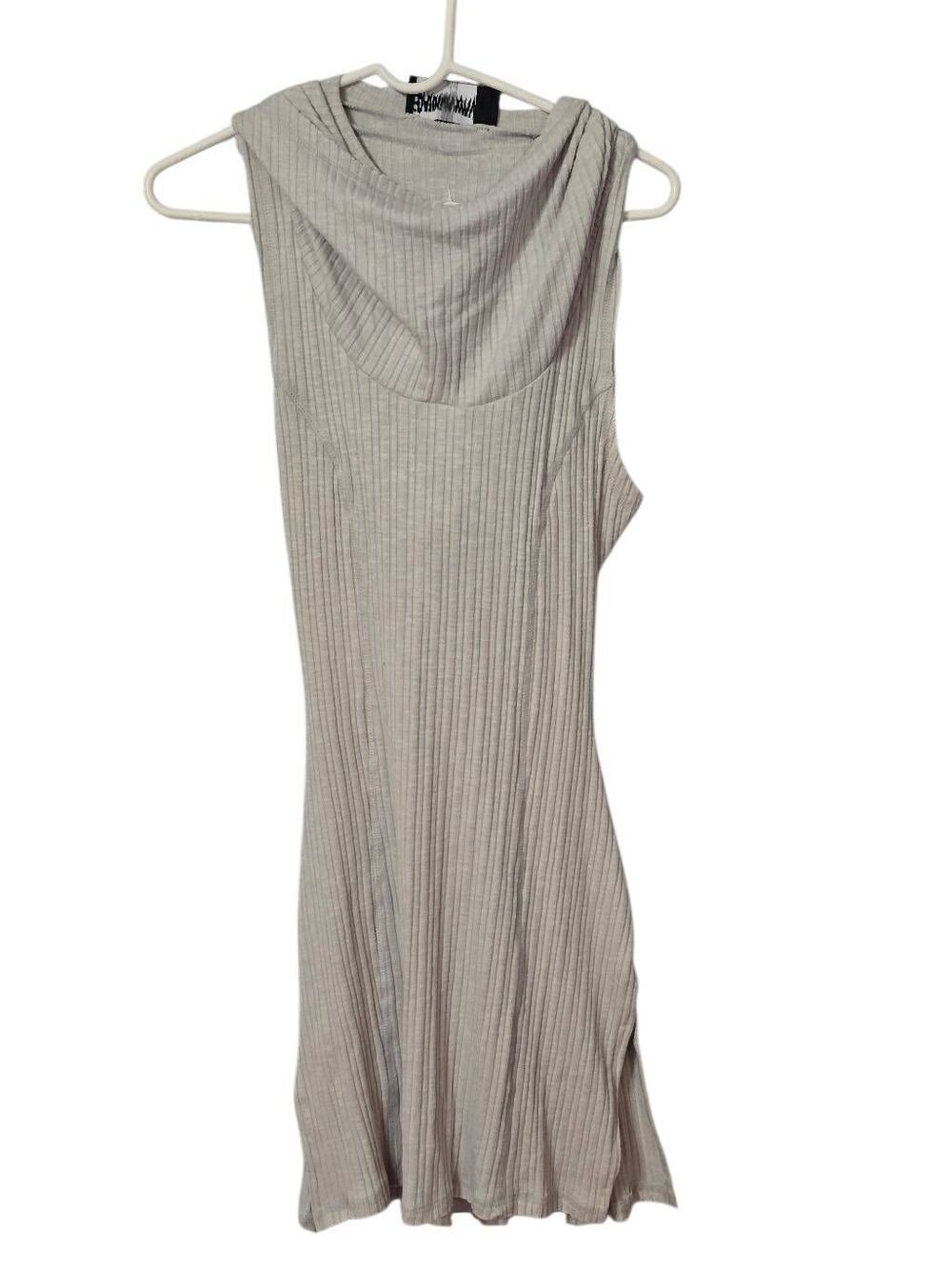 Darker Wavs Hooded Cutout Mini Dress